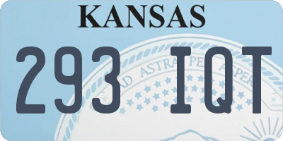 KS license plate 293IQT