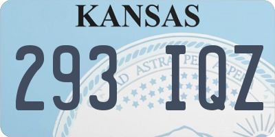 KS license plate 293IQZ