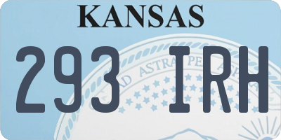 KS license plate 293IRH