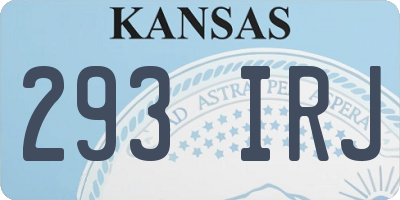 KS license plate 293IRJ