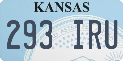 KS license plate 293IRU