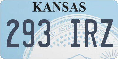 KS license plate 293IRZ
