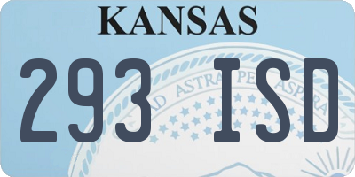 KS license plate 293ISD