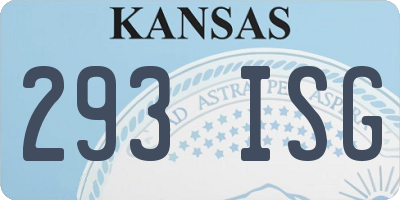 KS license plate 293ISG
