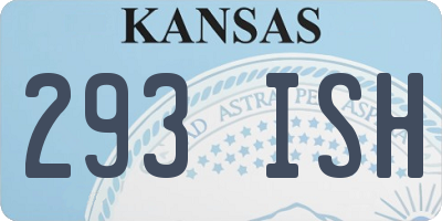 KS license plate 293ISH