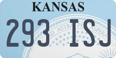 KS license plate 293ISJ