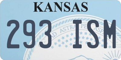 KS license plate 293ISM