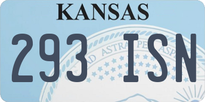 KS license plate 293ISN