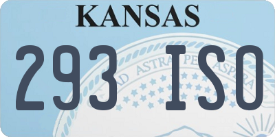 KS license plate 293ISO