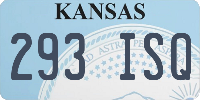 KS license plate 293ISQ