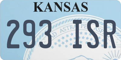 KS license plate 293ISR