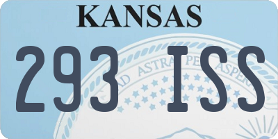 KS license plate 293ISS