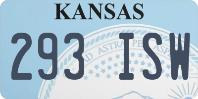 KS license plate 293ISW