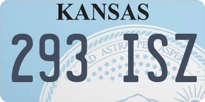 KS license plate 293ISZ