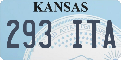 KS license plate 293ITA