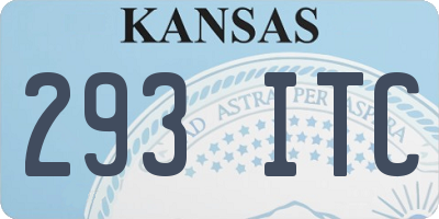 KS license plate 293ITC