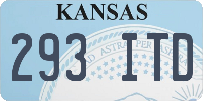 KS license plate 293ITD