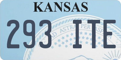 KS license plate 293ITE