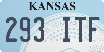 KS license plate 293ITF