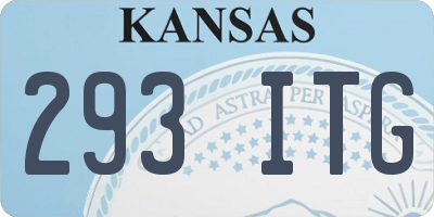 KS license plate 293ITG