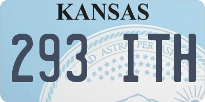 KS license plate 293ITH