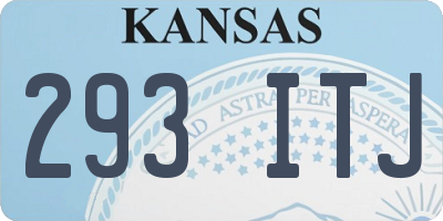 KS license plate 293ITJ