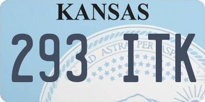 KS license plate 293ITK