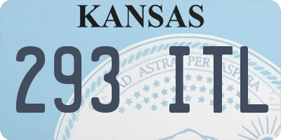 KS license plate 293ITL