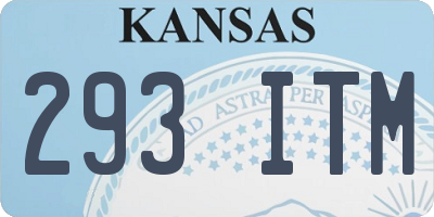 KS license plate 293ITM