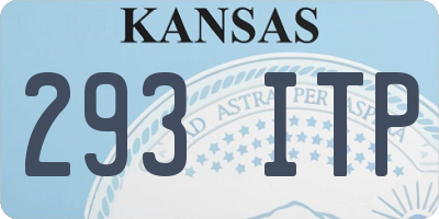 KS license plate 293ITP