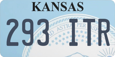 KS license plate 293ITR