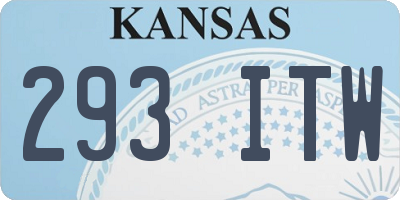 KS license plate 293ITW