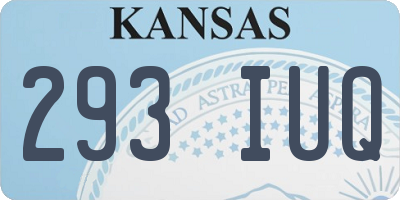 KS license plate 293IUQ