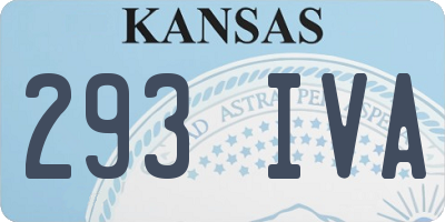 KS license plate 293IVA