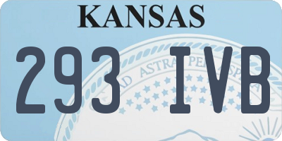 KS license plate 293IVB