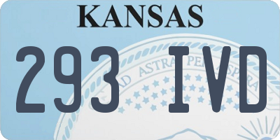 KS license plate 293IVD