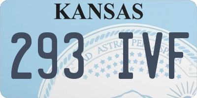 KS license plate 293IVF