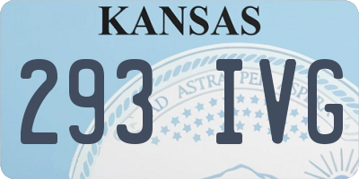 KS license plate 293IVG
