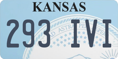 KS license plate 293IVI
