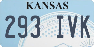 KS license plate 293IVK