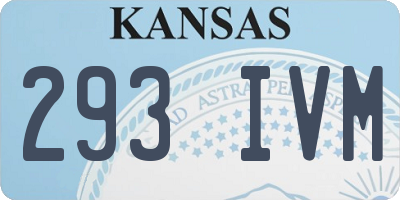 KS license plate 293IVM