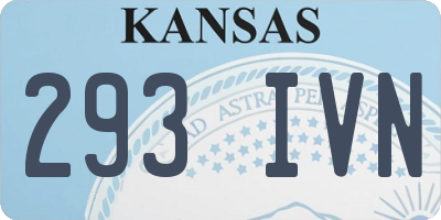 KS license plate 293IVN