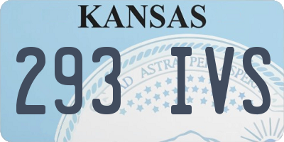 KS license plate 293IVS