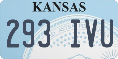KS license plate 293IVU