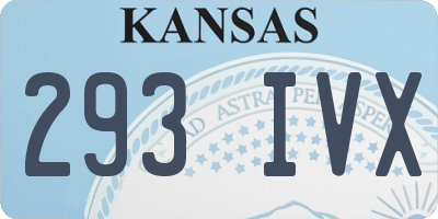 KS license plate 293IVX