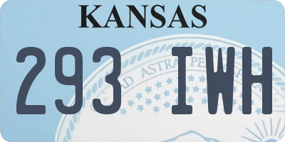 KS license plate 293IWH
