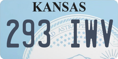 KS license plate 293IWV
