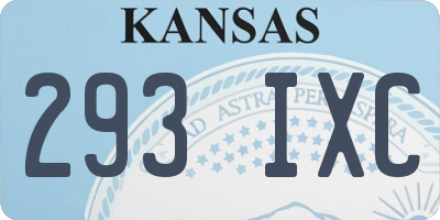 KS license plate 293IXC