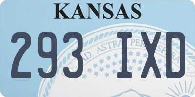 KS license plate 293IXD