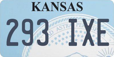 KS license plate 293IXE